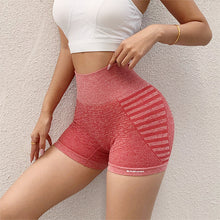 High Waist Stripe Gym Running Shorts